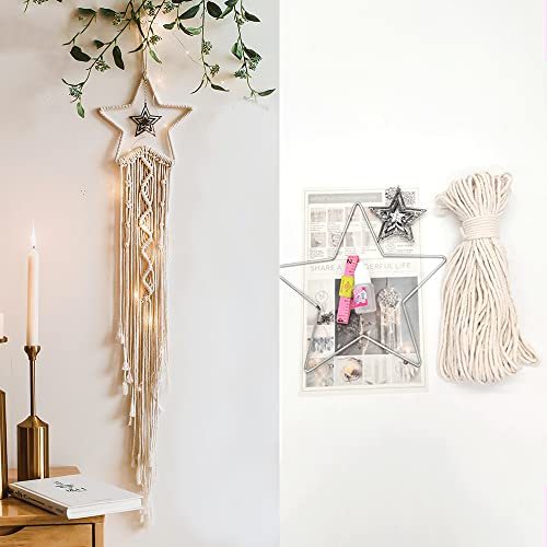Makramee Traumfänger Set,Makramee Garn Baumwollgarn Makramee Schnur zum Basteln,Makramee Zubehör Set für DIY Handwerk Macrame Dekoration Wandteppich Wandbehänge Traumfänger,Sternen Traumfänger Makramee Traumfänger Set,Makramee Garn Baumwollgarn Makramee Schnur zum Basteln,Makramee Zubehör Set für DIY Handwerk Macrame Dekoration Wandteppich Wandbehänge Traumfänger,Sternen Traumfänger von Duories