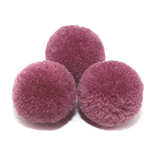 Duories Pompons zum Basteln,10 Stück 40mm Bunte Bommeln Bälle,Pom Poms für Kunsthandwerk,Pompons Bälle für Ostern,Weihnachten,Bunte Pompons für DIY Basteln Tischdekoration Geburtstagsdeko,Fuchsie von Duories