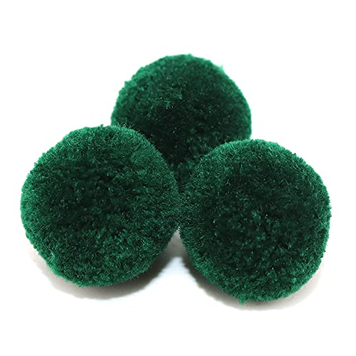 Duories Pompons zum Basteln,30 Stück 40mm Bunte Bommeln Bälle,Pom Poms für Kunsthandwerk,Pompons Bälle für Ostern,Weihnachten,Bunte Pompons für DIY Basteln Tischdekoration Geburtstagsdeko,Dunkelgrün von Duories