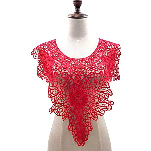 Duories Spitzenkragen Einsatzkragen Ausschnitt Spitze mehrfarbiger Bestickt Stickerei Spitzenbesatz Kleid nähen DIY Handarbeit Vorne Spitze Applikation Gestickten Hochzeit Spitzemotiv Patches,Rot Duories Spitzenkragen Einsatzkragen Ausschnitt Spitze mehrfarbiger Bestickt Stickerei Spitzenbesatz Kleid nähen DIY Handarbeit Vorne Spitze Applikation Gestickten Hochzeit Spitzemotiv Patches,Rot von Duories