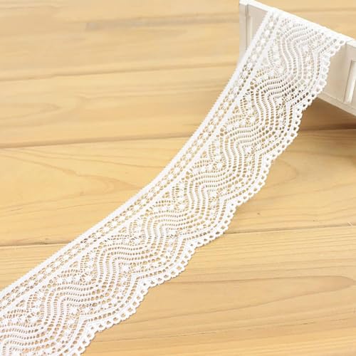Elastizität Spitzenband Spitzenbordüre Spitzenborte Zierband Dekoband Spitzen Borten Bänder zum für DIY,Geburtstagseinladungen,Tischdekorationen,Hochzeitskleidern,Geschenkverpackungen,Weiss,5.4cm×3m Elastizität Spitzenband Spitzenbordüre Spitzenborte Zierband Dekoband Spitzen Borten Bänder zum für DIY,Geburtstagseinladungen,Tischdekorationen,Hochzeitskleidern,Geschenkverpackungen,Weiss,5.4cm×3m von Duories