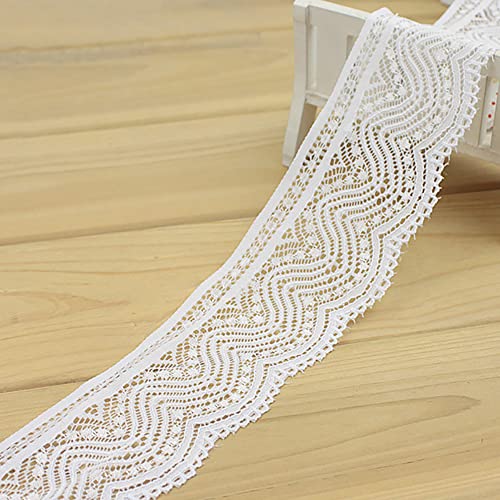 Elastizität Spitzenband Spitzenbordüre Spitzenborte Zierband Dekoband Spitzen Borten Bänder zum für Geburtstagseinladungen,Tischdekorationen,Hochzeitskleidern,Geschenkverpackungen,Bleichen,5.4cm×2m Elastizität Spitzenband Spitzenbordüre Spitzenborte Zierband Dekoband Spitzen Borten Bänder zum für Geburtstagseinladungen,Tischdekorationen,Hochzeitskleidern,Geschenkverpackungen,Bleichen,5.4cm×2m von Duories