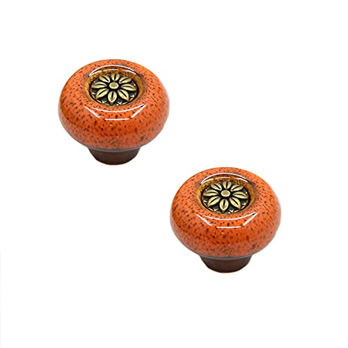 Keramik Türgriff Möbelgriff,Retro Küchenknöpfe Möbelknöpfe Schranktürgriff Weinschranktürgriff Schubladengriffe Runder Türknopf Schranktürknöpfe für Küche Schlafzimmer Badezimmer,Bronzeorange,2 Stück Keramik Türgriff Möbelgriff,Retro Küchenknöpfe Möbelknöpfe Schranktürgriff Weinschranktürgriff Schubladengriffe Runder Türknopf Schranktürknöpfe für Küche Schlafzimmer Badezimmer,Bronzeorange,2 Stück von Duories