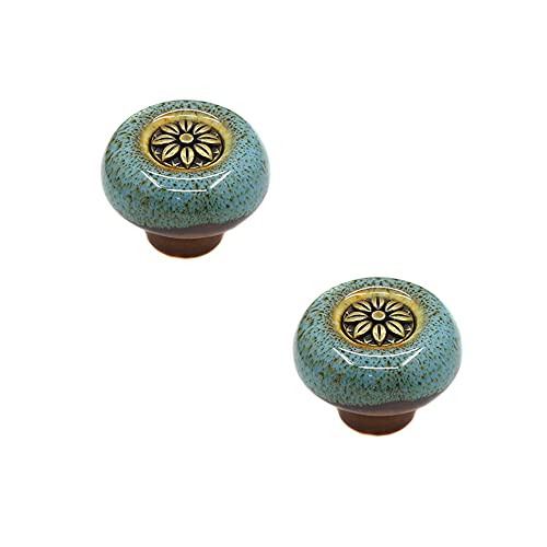 Keramik Türgriff Möbelgriff,Retro Küchenknöpfe Möbelknöpfe Schranktürgriff Weinschranktürgriff Schubladengriffe Runder Türknopf Schranktürknöpfe für Küche Schlafzimmer Badezimmer,Bronze Blau,2 Stück Keramik Türgriff Möbelgriff,Retro Küchenknöpfe Möbelknöpfe Schranktürgriff Weinschranktürgriff Schubladengriffe Runder Türknopf Schranktürknöpfe für Küche Schlafzimmer Badezimmer,Bronze Blau,2 Stück von Duories