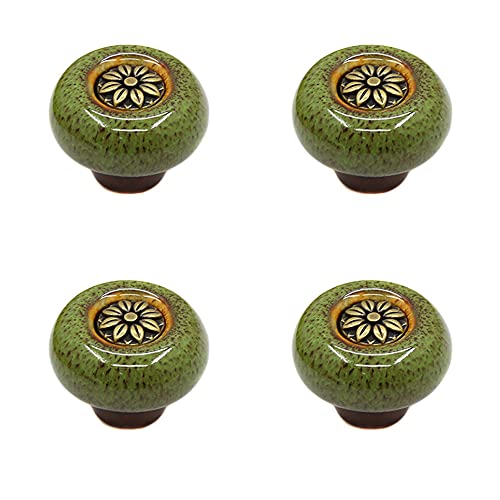Keramik Türgriff Möbelgriff,Retro Küchenknöpfe Möbelknöpfe Schranktürgriff Weinschranktürgriff Schubladengriffe Runder Türknopf Schranktürknöpfe für Küche Schlafzimmer Badezimmer,Bronze Grün,4 Stück Keramik Türgriff Möbelgriff,Retro Küchenknöpfe Möbelknöpfe Schranktürgriff Weinschranktürgriff Schubladengriffe Runder Türknopf Schranktürknöpfe für Küche Schlafzimmer Badezimmer,Bronze Grün,4 Stück von Duories
