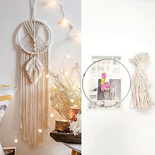 Makramee Traumfänger Set,Makramee Garn Baumwollgarn Makramee Schnur zum Basteln,Makramee Zubehör Set für DIY Handwerk Macrame Dekoration Wandteppich Wandbehänge Traumfänger,EIN Blatt Traumfänger Makramee Traumfänger Set,Makramee Garn Baumwollgarn Makramee Schnur zum Basteln,Makramee Zubehör Set für DIY Handwerk Macrame Dekoration Wandteppich Wandbehänge Traumfänger,EIN Blatt Traumfänger von Duories