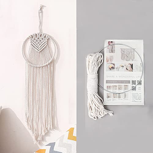 Makramee Traumfänger Set,Makramee Garn Baumwollgarn Makramee Schnur zum Basteln,Makramee Zubehör Set für DIY Handwerk Macrame Dekoration Wandteppich Wandbehänge Traumfänger,Wandteppich mit Quasten Makramee Traumfänger Set,Makramee Garn Baumwollgarn Makramee Schnur zum Basteln,Makramee Zubehör Set für DIY Handwerk Macrame Dekoration Wandteppich Wandbehänge Traumfänger,Wandteppich mit Quasten von Duories