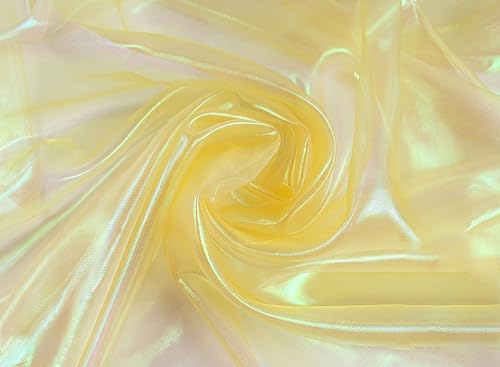Organzastoff zum Nähen Meterware, 300cm x 150cm Bunte Glitzer Organza Tüllstoff Tüll Dekostoff zum DIY Basteln Bekleidung Tüllrock Gardine Schals Vorhänge Tischdecken Hochzeit Party Deko,Gold von Duories