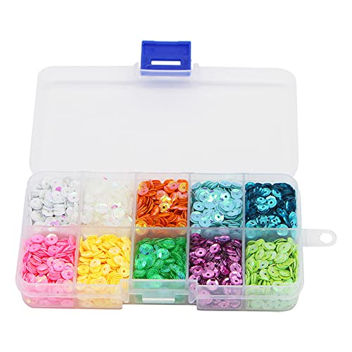 Pailletten Basteln ca. 1500 Stück 5mm 10 Farben und Gitter mit Box Pailletten Bunte zum Aufnähen Pailletten Set Schillernde Spangles für DIY Kunsthandwerk Glänzende Hochzeit Kleidung DekoSet A Pailletten Basteln ca. 1500 Stück 5mm 10 Farben und Gitter mit Box Pailletten Bunte zum Aufnähen Pailletten Set Schillernde Spangles für DIY Kunsthandwerk Glänzende Hochzeit Kleidung DekoSet A von Duories