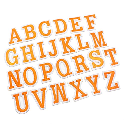 Patches Zum Aufbügeln Buchstaben,Bügelflicken Kinder,Gestickte Bügelbilder Aufnäher Applikation für DIY T-Shirt Jacken Rucksäcke Flicken Zum Aufbügeln Jeans Kleidung Patch Sticker,Orange Buchstaben Patches Zum Aufbügeln Buchstaben,Bügelflicken Kinder,Gestickte Bügelbilder Aufnäher Applikation für DIY T-Shirt Jacken Rucksäcke Flicken Zum Aufbügeln Jeans Kleidung Patch Sticker,Orange Buchstaben von Duories