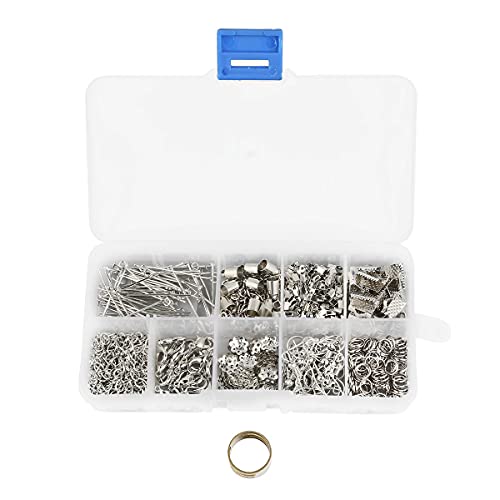 Schmuck Basteln Zubehör Reparatur Kit,Schmuckherstellung Set mit Karabinerverschluss,Ketten,Band Anhänger,Öffnen Sprung Ringe für DIY Schmuck Halsketten Armbänder Ohrringe Schlüsselanhänger,Silber Schmuck Basteln Zubehör Reparatur Kit,Schmuckherstellung Set mit Karabinerverschluss,Ketten,Band Anhänger,Öffnen Sprung Ringe für DIY Schmuck Halsketten Armbänder Ohrringe Schlüsselanhänger,Silber von Duories