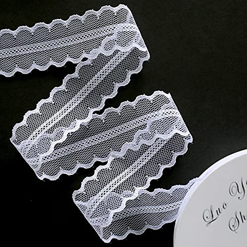 Spitzenband Weiß Vintage Spitzenbordüre Geschenkband Spitze Band Spitzenbesatz Spitze-Borten Weiss Spitzenborte Zum Nähen Basteln für Hochzeit Weihnachten Geschenke Haus Deko Tischdeko,3cmx20 Yard Spitzenband Weiß Vintage Spitzenbordüre Geschenkband Spitze Band Spitzenbesatz Spitze-Borten Weiss Spitzenborte Zum Nähen Basteln für Hochzeit Weihnachten Geschenke Haus Deko Tischdeko,3cmx20 Yard von Duories