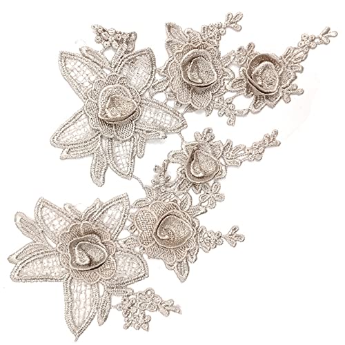 Spitzenstickerei,Dreidimensionale Stickerei,Aushöhlen DIY Spitze Accessoires Applikation Schwimmende Blumen,Stickerei Spitze Applikation Nähen Blume Stoff Kragen Patch,für DIY-Dekoration,Kaffeefarbe Spitzenstickerei,Dreidimensionale Stickerei,Aushöhlen DIY Spitze Accessoires Applikation Schwimmende Blumen,Stickerei Spitze Applikation Nähen Blume Stoff Kragen Patch,für DIY-Dekoration,Kaffeefarbe von Duories