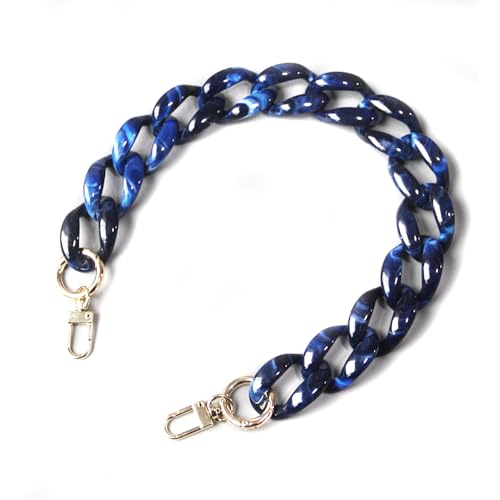 Taschenkette, Acrylkette für Tasche,Handykette Universal zum Umhängen, Flacher Acryl Kettenriemen Trageriemen, Acryl Tasche Schulterriemen für DIY Handtasche Geldbörse Umhängetasche, Blau 45cm Taschenkette, Acrylkette für Tasche,Handykette Universal zum Umhängen, Flacher Acryl Kettenriemen Trageriemen, Acryl Tasche Schulterriemen für DIY Handtasche Geldbörse Umhängetasche, Blau 45cm von Duories