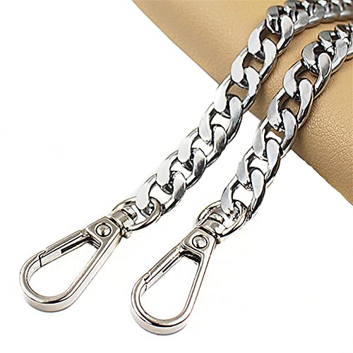 Taschenkette,Taschenkette Metall Kette Schulterriemen Breite 9,5 mm,DIY Gewebte Taschenkette Taschenriemen Metalltaschenkette Aluminiumkette,für Handtaschen,Umhängetaschen,Geldbörsen,Silber,40cm Taschenkette,Taschenkette Metall Kette Schulterriemen Breite 9,5 mm,DIY Gewebte Taschenkette Taschenriemen Metalltaschenkette Aluminiumkette,für Handtaschen,Umhängetaschen,Geldbörsen,Silber,40cm von Duories