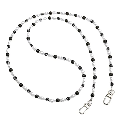 Universale Acryl-Smiley-Perlen Handykette Taschenkette,Handy Lanyard Handy Hülle Anhänger Handgelenkschlaufe Kette Handy Umhängeband Hängen Chain Perlen Telefon Kette Trageriemen für Handy Tasche Universale Acryl-Smiley-Perlen Handykette Taschenkette,Handy Lanyard Handy Hülle Anhänger Handgelenkschlaufe Kette Handy Umhängeband Hängen Chain Perlen Telefon Kette Trageriemen für Handy Tasche von Duories