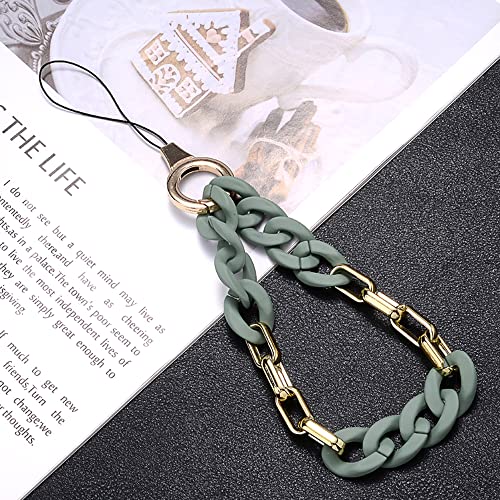 Universale Bunte Acrylkette Handykette Handgelenkschlaufe Kette Handy Lanyard Handy Anhänger Telefonkette Schlüsselanhänger Handygürtel Handyschmuck Hängende Kette Handschlaufe Taschenanhänger von Duories