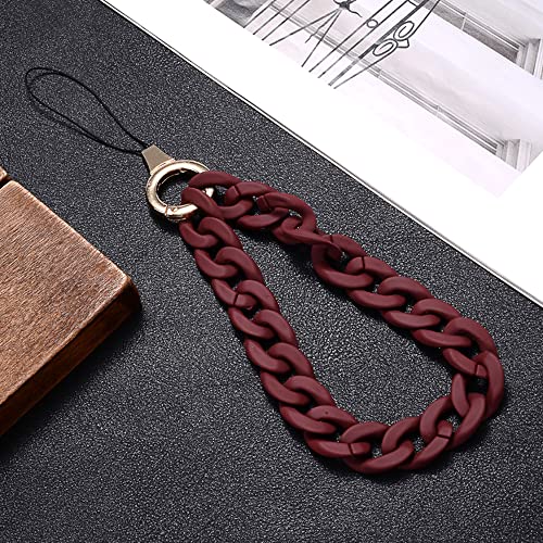 Universale Bunte Acrylkette Handykette Handgelenkschlaufe Kette Handy Lanyard Handy Anhänger Telefonkette Schlüsselanhänger Handygürtel Handyschmuck Hängende Kette Handschlaufe Taschenanhänger von Duories