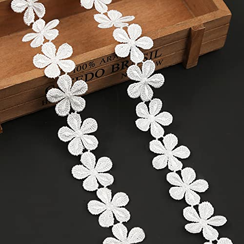 Vintage Spitzenband,5 Yard Weiß Häkelspitze Spitze Band Spitzenbordüre Zierband Spitzenborte für Hochzeit Weihnachten Dekoband Geschenke Deko,Polyesterspitze Geschenkband zum Nähen Basteln,Blumen C Vintage Spitzenband,5 Yard Weiß Häkelspitze Spitze Band Spitzenbordüre Zierband Spitzenborte für Hochzeit Weihnachten Dekoband Geschenke Deko,Polyesterspitze Geschenkband zum Nähen Basteln,Blumen C von Duories