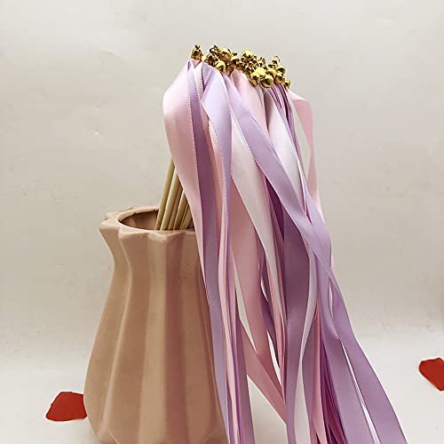Zauberstäbe mit Band Glocken,20 Stück Luftschlangen Seide Fee Stick,Wedding Twirling Streamers Ribbon Wedding Wands Stick für Hochzeit Partys Babypartys Geburtstag Urlaub Feiern Weihnachten,Lila+Rosa Zauberstäbe mit Band Glocken,20 Stück Luftschlangen Seide Fee Stick,Wedding Twirling Streamers Ribbon Wedding Wands Stick für Hochzeit Partys Babypartys Geburtstag Urlaub Feiern Weihnachten,Lila+Rosa von Duories