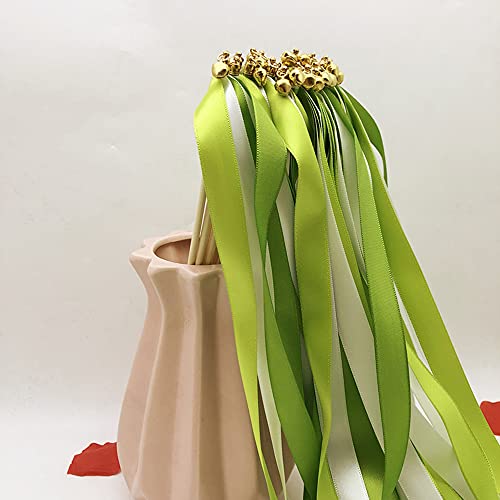 Zauberstäbe mit Band Glocken,30 Stück Luftschlangen Seide Fee Stick,Wedding Twirling Streamers Ribbon Wedding Wands Stick für Hochzeit Partys Babypartys Geburtstag Urlaub Feiern Weihnachten,Grün Zauberstäbe mit Band Glocken,30 Stück Luftschlangen Seide Fee Stick,Wedding Twirling Streamers Ribbon Wedding Wands Stick für Hochzeit Partys Babypartys Geburtstag Urlaub Feiern Weihnachten,Grün von Duories