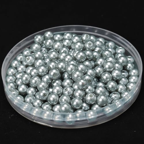 ca.1500 STK 5mm Runde Perlen zum Basteln, Kunststoffperlen Bunte Bastelperlen Perlen,Perlen zum Auffädeln für DIY Schmuck Zubehör, Streudeko Deko Perlen für Hochzeit Taufe Party Tischdeko,Grau ca.1500 STK 5mm Runde Perlen zum Basteln, Kunststoffperlen Bunte Bastelperlen Perlen,Perlen zum Auffädeln für DIY Schmuck Zubehör, Streudeko Deko Perlen für Hochzeit Taufe Party Tischdeko,Grau von Duories