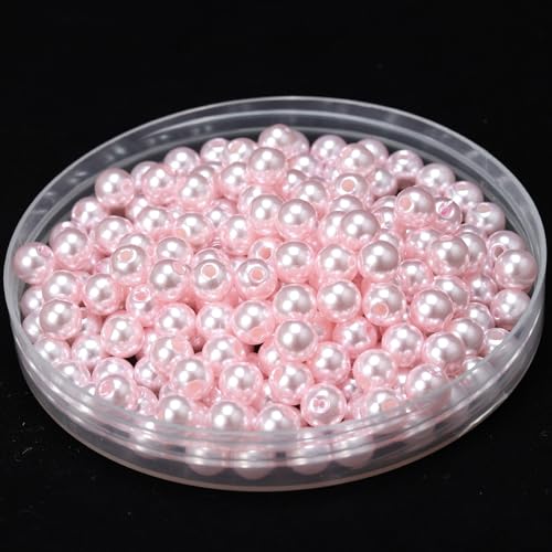 ca.220 STK 10mm Runde Perlen zum Basteln, Kunststoffperlen Bunte Bastelperlen Perlen,Perlen zum Auffädeln für DIY Schmuck Zubehör, Streudeko Deko Perlen für Hochzeit Taufe Party Tischdeko,Hellrosa ca.220 STK 10mm Runde Perlen zum Basteln, Kunststoffperlen Bunte Bastelperlen Perlen,Perlen zum Auffädeln für DIY Schmuck Zubehör, Streudeko Deko Perlen für Hochzeit Taufe Party Tischdeko,Hellrosa von Duories