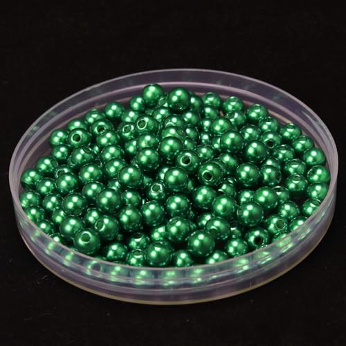 ca.80 STK 14mm Runde Perlen zum Basteln, Kunststoffperlen Bunte Bastelperlen Perlen,Perlen zum Auffädeln für DIY Schmuck Zubehör, Streudeko Deko Perlen für Hochzeit Taufe Party Tischdeko,Grün ca.80 STK 14mm Runde Perlen zum Basteln, Kunststoffperlen Bunte Bastelperlen Perlen,Perlen zum Auffädeln für DIY Schmuck Zubehör, Streudeko Deko Perlen für Hochzeit Taufe Party Tischdeko,Grün von Duories