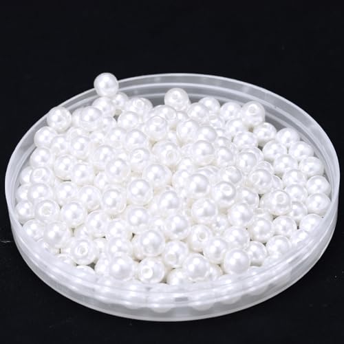 ca.80 STK 14mm Runde Perlen zum Basteln, Kunststoffperlen Bunte Bastelperlen Perlen,Perlen zum Auffädeln für DIY Schmuck Zubehör, Streudeko Deko Perlen für Hochzeit Taufe Party Tischdeko,Weiß ca.80 STK 14mm Runde Perlen zum Basteln, Kunststoffperlen Bunte Bastelperlen Perlen,Perlen zum Auffädeln für DIY Schmuck Zubehör, Streudeko Deko Perlen für Hochzeit Taufe Party Tischdeko,Weiß von Duories