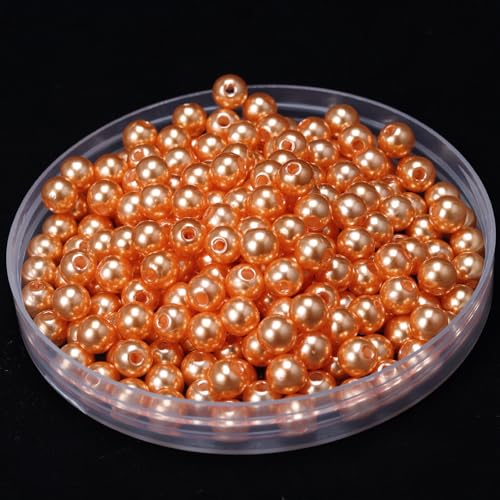 ca.900 STK 6mm Runde Perlen zum Basteln, Kunststoffperlen Bunte Bastelperlen Perlen,Perlen zum Auffädeln für DIY Schmuck Zubehör, Streudeko Deko Perlen für Hochzeit Taufe Party Tischdeko,Orangerot ca.900 STK 6mm Runde Perlen zum Basteln, Kunststoffperlen Bunte Bastelperlen Perlen,Perlen zum Auffädeln für DIY Schmuck Zubehör, Streudeko Deko Perlen für Hochzeit Taufe Party Tischdeko,Orangerot von Duories
