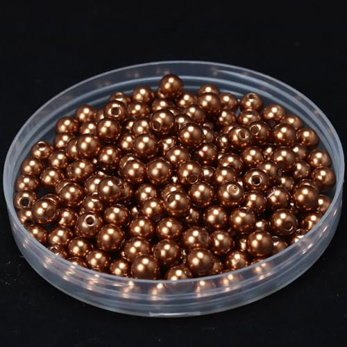 ca.900 STK 6mm Runde Perlen zum Basteln, Kunststoffperlen Bunte Bastelperlen Perlen,Perlen zum Auffädeln für DIY Schmuck Zubehör, Streudeko Deko Perlen für Hochzeit Taufe Party Tischdeko,Kaffee ca.900 STK 6mm Runde Perlen zum Basteln, Kunststoffperlen Bunte Bastelperlen Perlen,Perlen zum Auffädeln für DIY Schmuck Zubehör, Streudeko Deko Perlen für Hochzeit Taufe Party Tischdeko,Kaffee von Duories