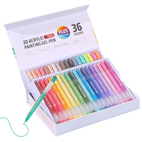 Duqulle Acrylfarben Gelstifte,Marker für Scrapbooking - 1mm Spitze 3D Glitzer Marker zum Malen und zur Entspannung für Holz, Kunst, Handwerk, Stoff, Erwachsene, Keramik, Schule, Glas und Duqulle Acrylfarben Gelstifte,Marker für Scrapbooking - 1mm Spitze 3D Glitzer Marker zum Malen und zur Entspannung für Holz, Kunst, Handwerk, Stoff, Erwachsene, Keramik, Schule, Glas und von Duqulle