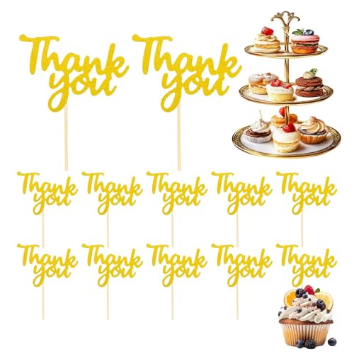 Duqulle Danke Kuchen-Deko | Dankes Kuchen Deko - 12 Stück Party Dankbarkeit für Lehrer Feiern Geschenkanlässe Duqulle Danke Kuchen-Deko | Dankes Kuchen Deko - 12 Stück Party Dankbarkeit für Lehrer Feiern Geschenkanlässe von Duqulle
