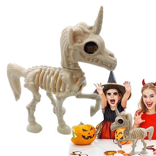 Duqulle Einhorn-Skelett-Halloween-Dekoration | 2023 Neue Deko-Skelett-Einhorn-Skulptur | Einhorn-Skelett Halloween Deko Requisite | Realistische Tierschädel-Skelett-Dekoration für Zuhause Duqulle Einhorn-Skelett-Halloween-Dekoration | 2023 Neue Deko-Skelett-Einhorn-Skulptur | Einhorn-Skelett Halloween Deko Requisite | Realistische Tierschädel-Skelett-Dekoration für Zuhause von Duqulle