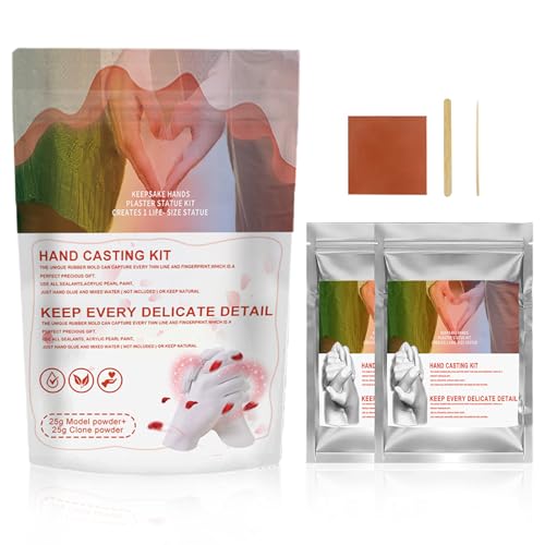 Duqulle Gießpulver Für Handabdruck | Antihaft-Pulver Für Handmodelle,Kreatives Modellierbedarf Für Paare Familie Und Kinder Duqulle Gießpulver Für Handabdruck | Antihaft-Pulver Für Handmodelle,Kreatives Modellierbedarf Für Paare Familie Und Kinder von Duqulle