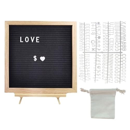 Duqulle Nachrichtentafel,Filz-Buchstabenbrett Mit Holzrahmen - Veranderliche Rustikale Nachrichtentafel Schule Babyzimmer Kindergarten Restaurant Friseur von Duqulle