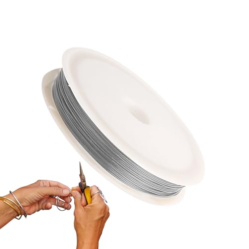 Duqulle Schmuckdraht - Stahldraht Für Halsketten - Gold Silber Bastelbedarf Für Anfänger Geschenkidee Halskette Ornamente von Duqulle