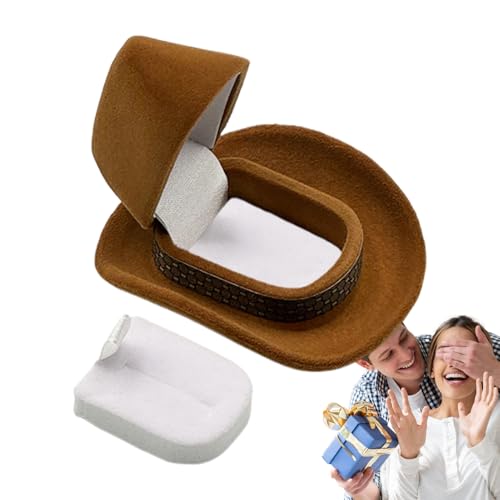 Duqulle Verlobungsring Box | Ohrringhalter In Form Eines Cowboyhuts | Schmuckschatulle Für Schmuck Kommode Zuhause Verlobung Hochzeit Weihnachten Geburtstag Muttertag Duqulle Verlobungsring Box | Ohrringhalter In Form Eines Cowboyhuts | Schmuckschatulle Für Schmuck Kommode Zuhause Verlobung Hochzeit Weihnachten Geburtstag Muttertag von Duqulle