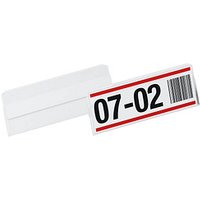 10 DURABLE Etikettentaschen HARD COVER transparent 10,0 x 3,8 cm von Durable