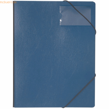 10 x Durable Eckspanner A4 Kunststoff dunkelblau von Durable