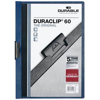 25 DURABLE Klemmhefter DURACLIP  dunkelblau von Durable