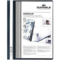 25 DURABLE Präsentationshefter DURAPLUS schwarz DIN A4 überbreit von Durable