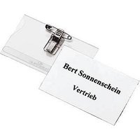 5 DURABLE Namensschilder mit Kombiklemme 9,0 x 5,4 cm von Durable