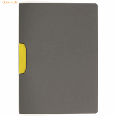 5 x Durable Klemm-Mappe Duraswing Color PP 30 Blatt anthrazit mit gelb von Durable