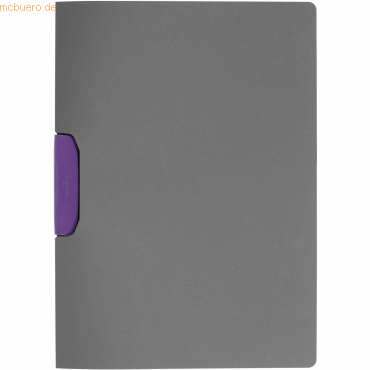 Durable Klemm-Mappe Duraswing Color PP 30 Blatt anthrazit mit lila Kle von Durable