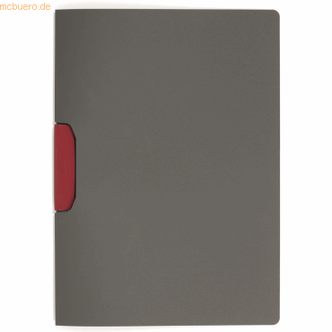 Durable Klemm-Mappe Duraswing Color PP 30 Blatt anthrazit mit roter Kl von Durable
