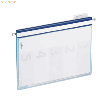 5 x Durable Organisationshefter A4 Hartfolie mit Reiter blau von Durable