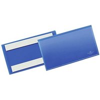 50 DURABLE Etikettentaschen blau 16,3 x 8,3 cm von Durable