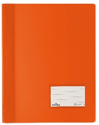 5er Sparpack DURABLE Hunke & Jochheim Schnellhefter DURALUX®, transluzente Folie, für A4 Überbreit, 280x332mm (5 Stück, orange) von Durable