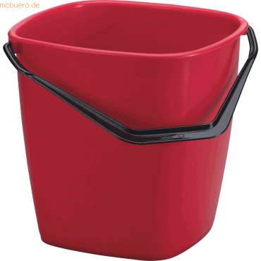 6 x Durable Eimer Bucket 9,5l rot von Durable
